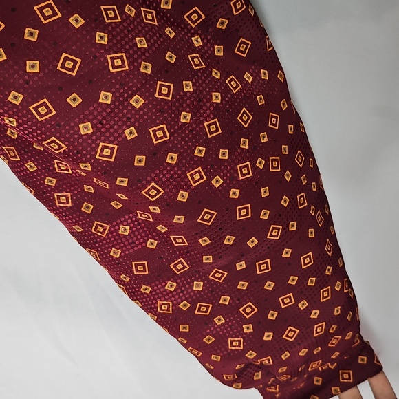 Vintage Christian Dior Women's Burgundy Pattered Padded Cropped Jacket Size 6 - Picture 4 of 11